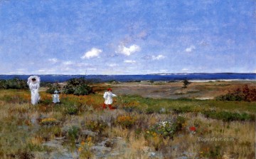  Merritt Painting - Near the Beach Shinnecock impressionism William Merritt Chase scenery